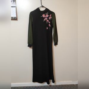 Modest islamic Dress abaya with hoodie